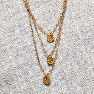 Gorjana Gold Three Disc Layered Necklace